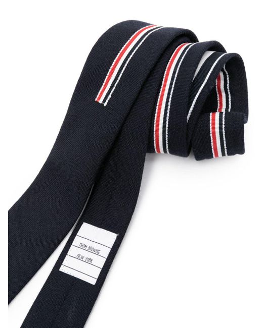 Thom Browne Blue Rwb-Stripe Wool Tie for men