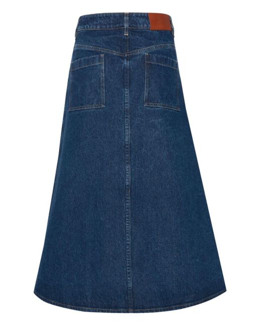 Studio Nicholson Blue Baringo Denim Midi Skirt