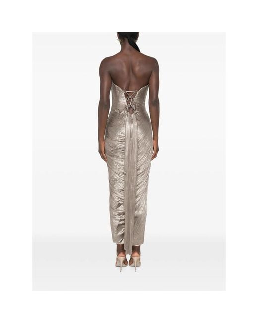 Maria Lucia Hohan Multicolor Cut-Out Lace-Up Maxi Dress