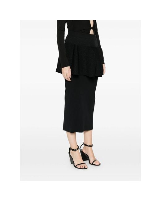 CFCL Black Pottery Glitter Layered Skirt