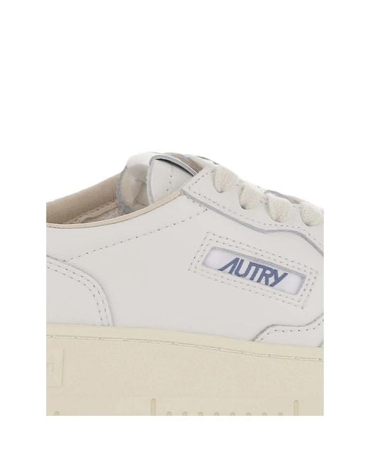 Autry White Medalist Logo-Patch Sneakers