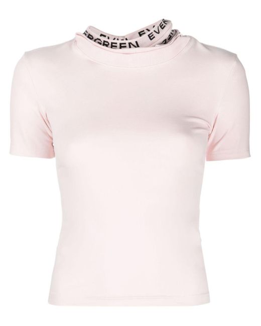 Y. Project Pink Cut-out Organic-cotton T-shirt