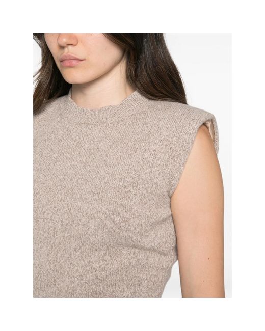 ELY ELY Natural Padded-Shoulder Vest