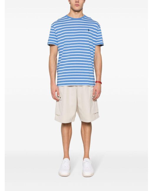 Polo Ralph Lauren Blue Striped Cotton T-Shirt for men