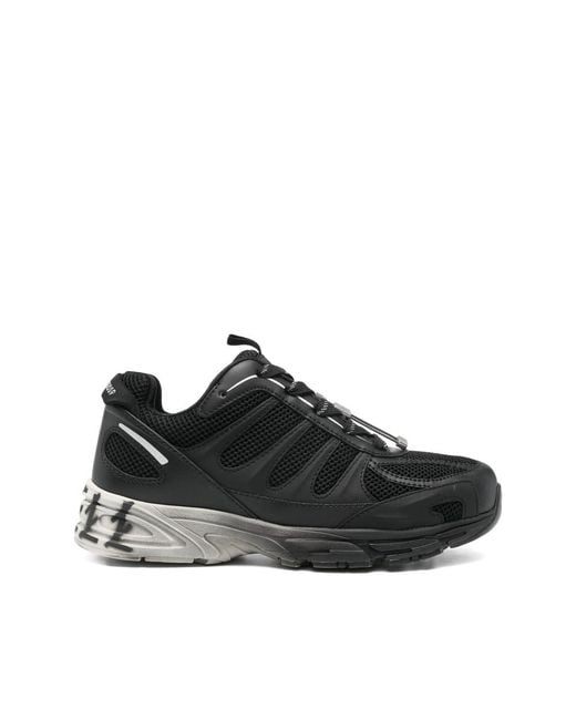 44 Label Group Black Panelled Sneakers for men