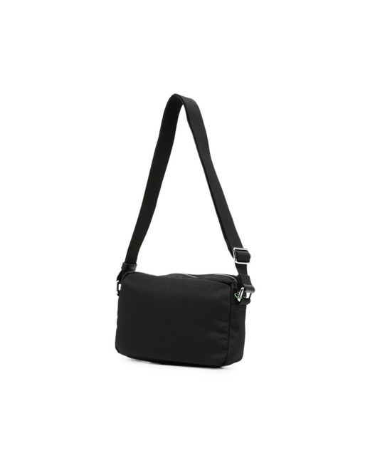 KENZO Black Tiger-Motif Embroidered Messenger Bag for men