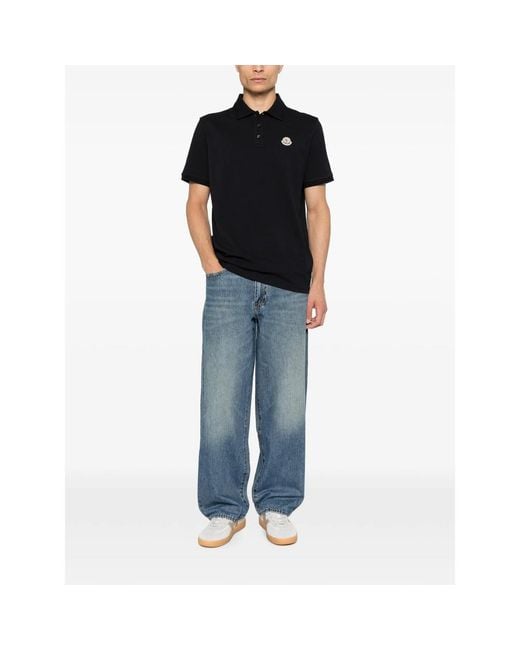 Moncler Black Polo Shirts for men