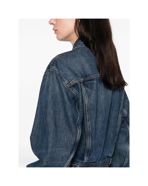 FRAME Blue Button Fastening Outerwear