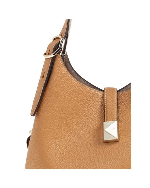 Kate Spade Brown Tote Bag Pebbled Leather