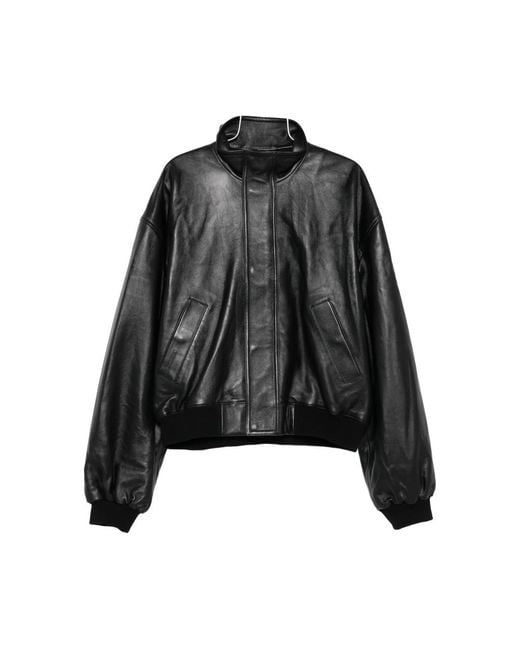 Balenciaga Black Leather Jacket for men
