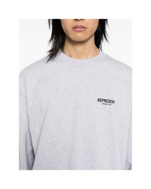 Represent Gray Sweatshirt Mélange for men