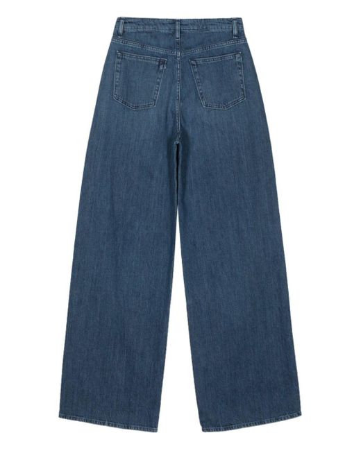 3x1 Blue High-Rise Wide-Leg Jeans