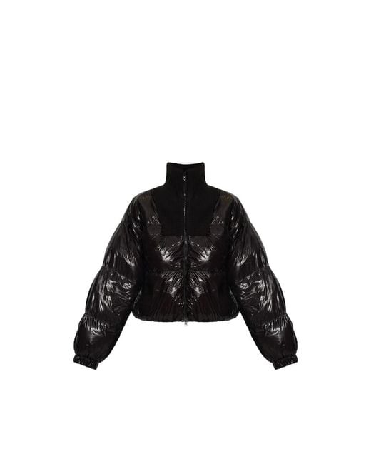 DIESEL Black High-Neck Puffer Jacket