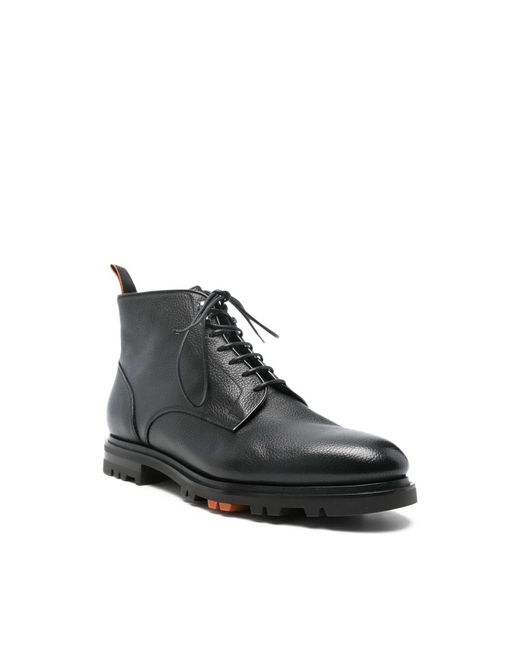 Santoni Black Trainers for men