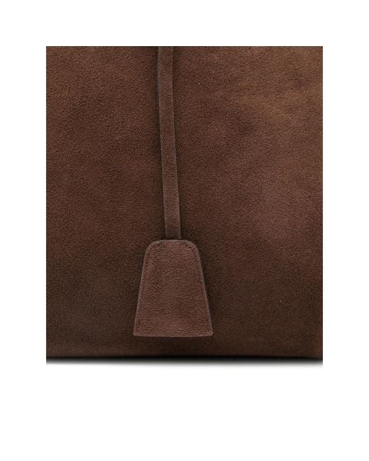 Low Classic Brown Suede Shoulder Bag