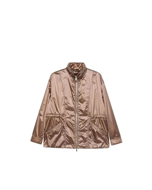 Moorer Brown Eolia Zip-Fastening Jacket