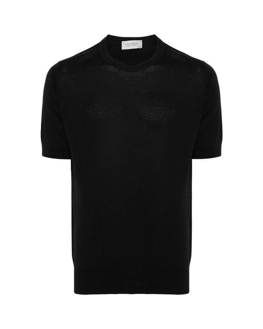 John Smedley Black Kempton T-Shirts for men
