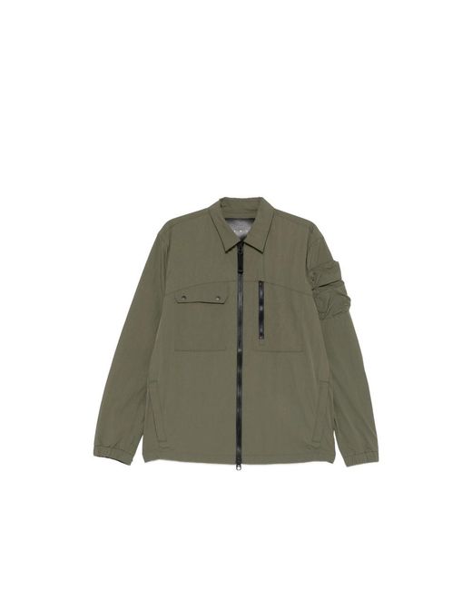JG1 Green Zip-Fastening Shirt Jacket for men