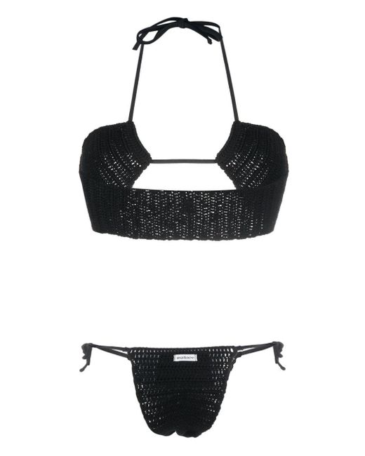 MATINEÉ Black Crochet-Knit Bikini