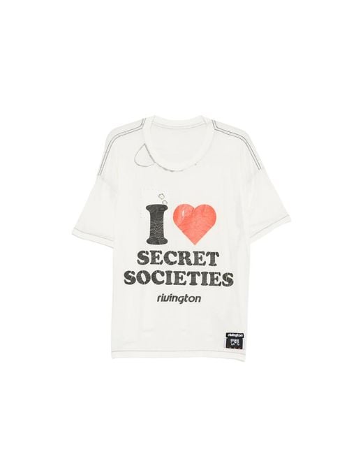 RIVINGTON roi Rebis White Graphic-Print T-Shirt for men