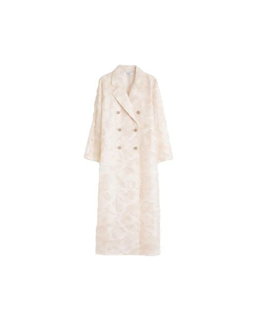 Max Mara White Neutrals Coats
