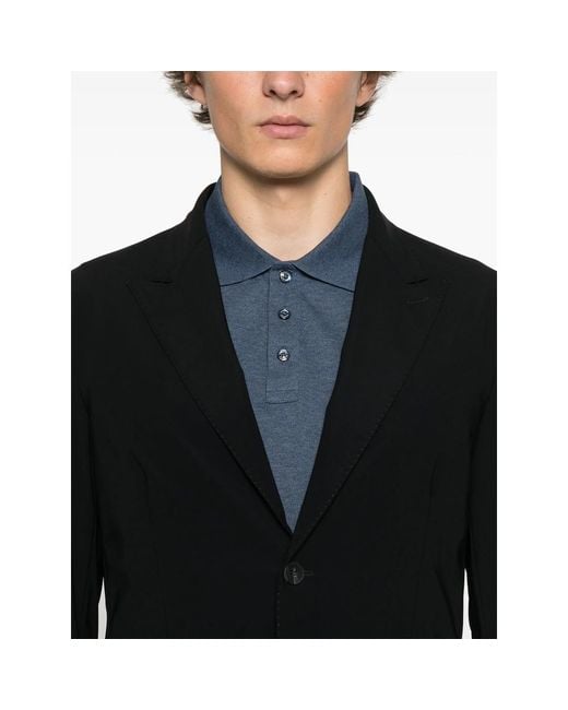Eraldo Black Peak-Lapels Blazer for men