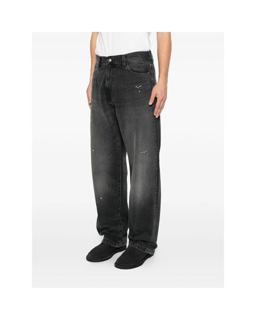 Carhartt Gray Landon Paint-Splatter Jeans for men