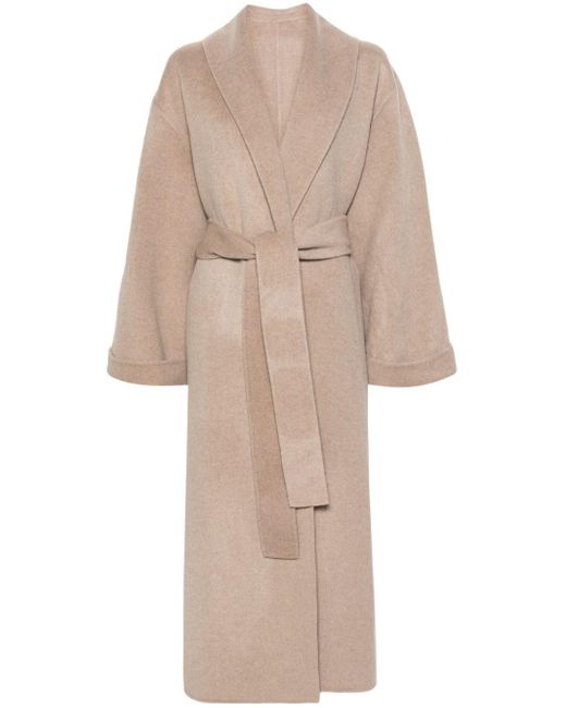By Malene Birger Natural Trullem Belted Wool Coat