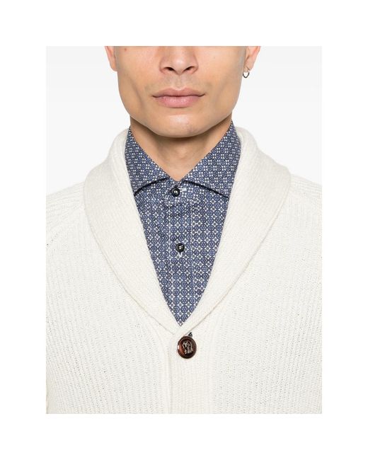 Brunello Cucinelli White Neutrals Sweaters & Knitwear for men