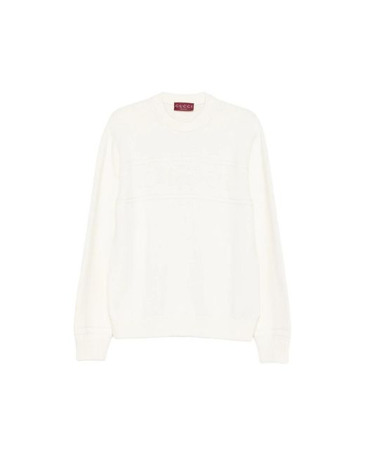 Gucci White Neutrals Sweaters & Knitwear for men