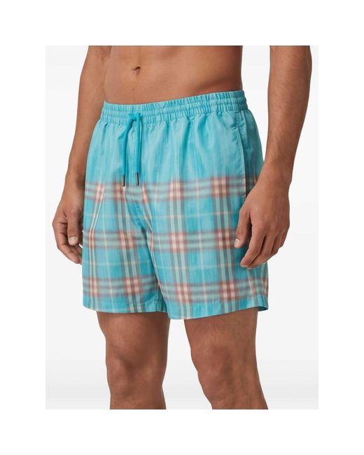 Burberry Blue Swim Shorts for men
