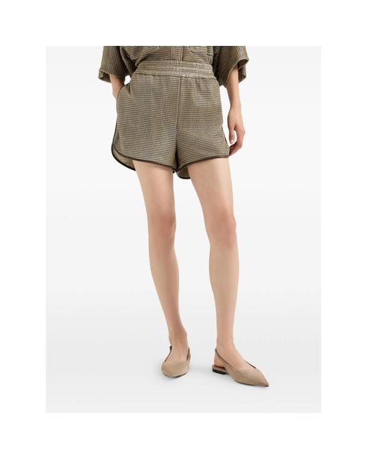 Brunello Cucinelli Gray Neutrals Shorts