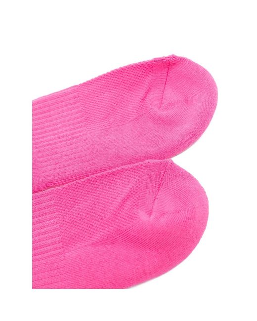 Awake Couture Pink Ribbed Logo Socks for men