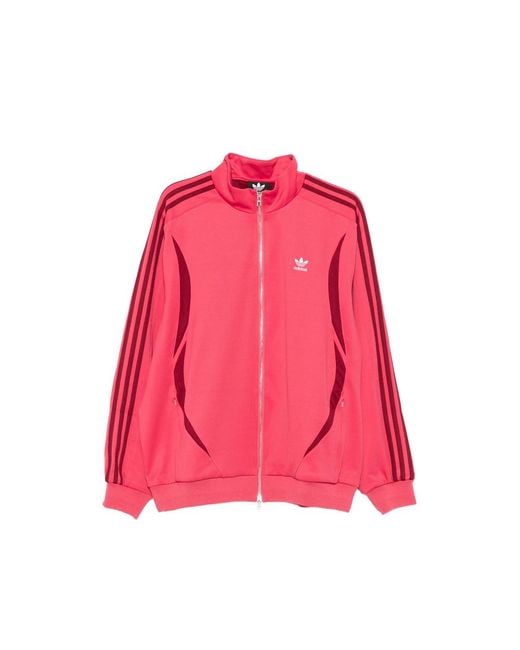 Adidas Pink Wales Bonner Stripe-Detail Track Sweater for men