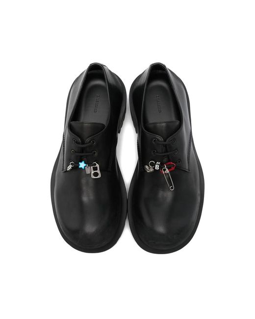 Balenciaga Black Lace-Up Chunky Oxford Shoes for men