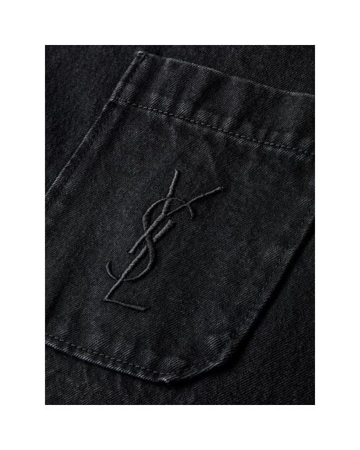 Saint Laurent Blue Cassandre Overshirt for men
