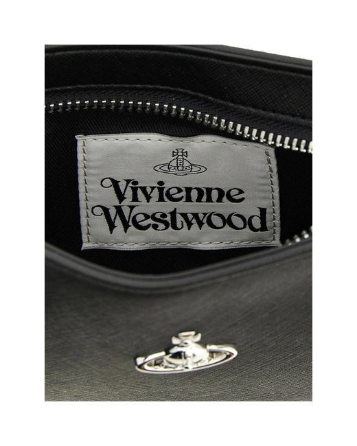 Vivienne Westwood Black Tasha Logo-Detail Shoulder Bag