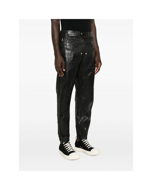 Rick Owens Black Moto Zip-Fastening Trousers for men
