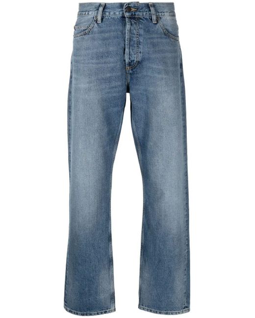 Carhartt Blue Mid-Rise Straight-Leg Jeans for men