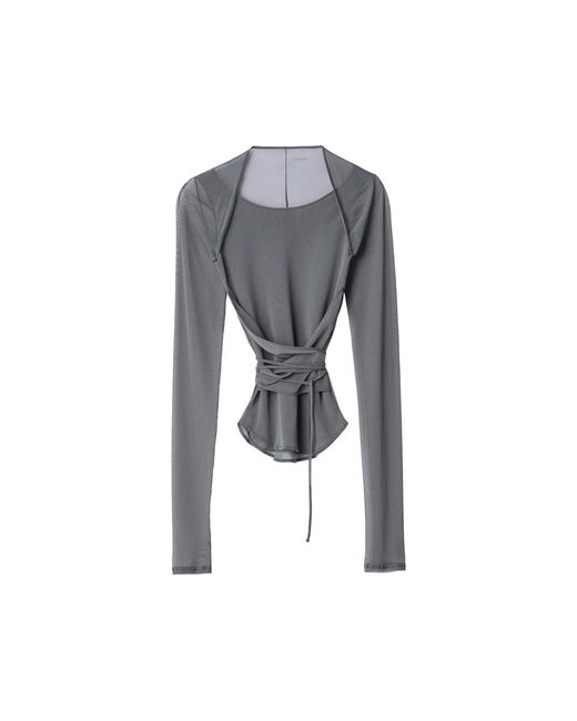 Lemaire Gray Ballerina Wrap Top