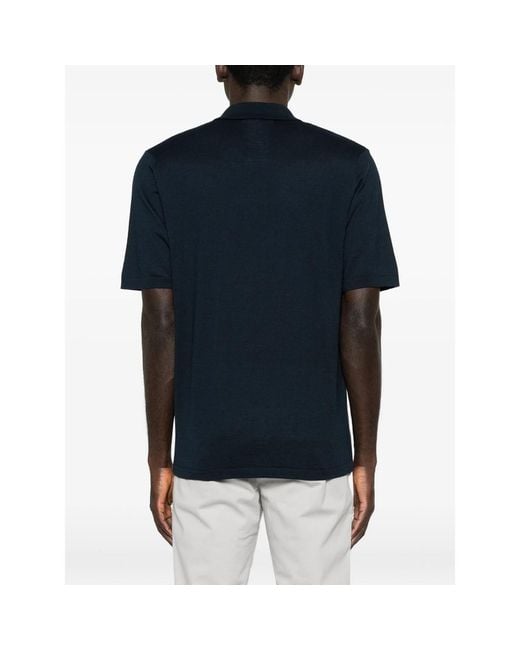Samsøe & Samsøe Blue Dark Button Fastening Polo Sweater for men