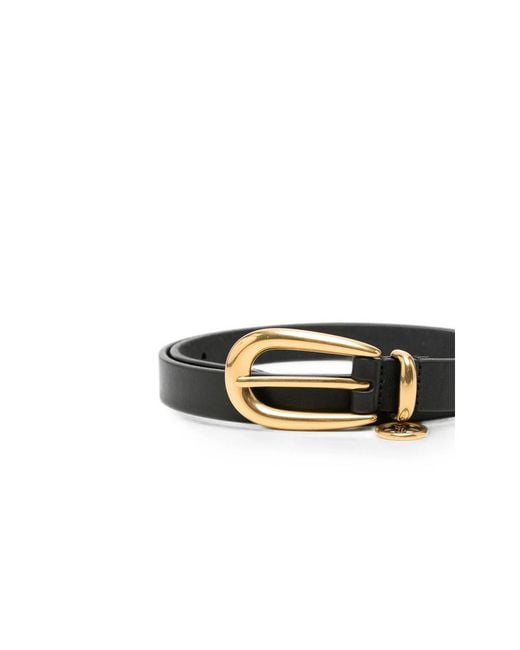 Saint Laurent Multicolor Cassandre Charm Elongated Buckle Thin Belt