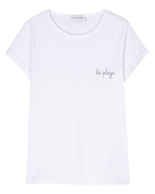 Maison Labiche White La Plage Poitou T-Shirt