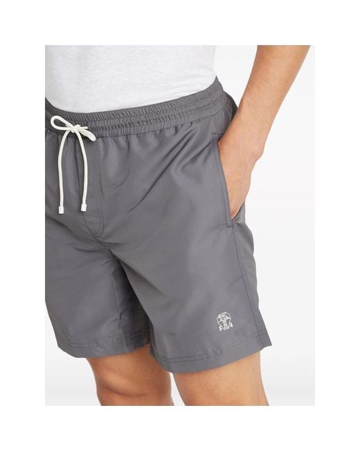 Brunello Cucinelli Gray Beachwear for men