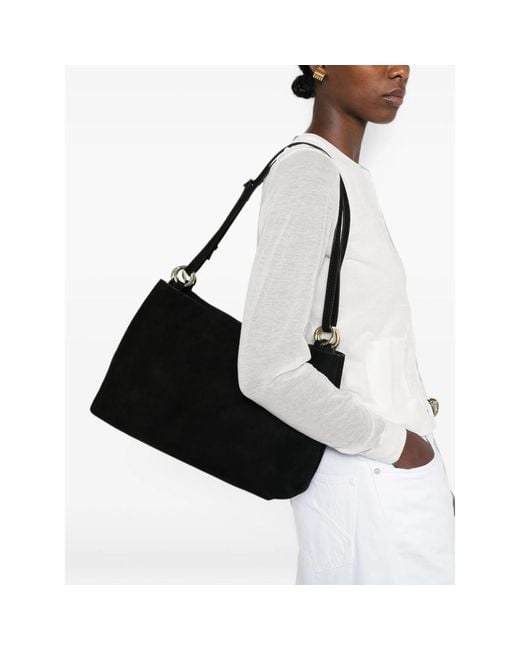 MANU Atelier Black Eterno Leather Shoulder Bag