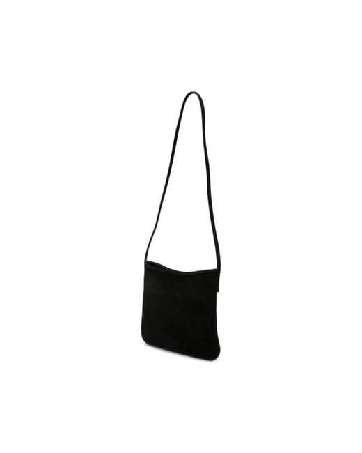 MANU Atelier Black Fidèle Suede Shoulder Bag