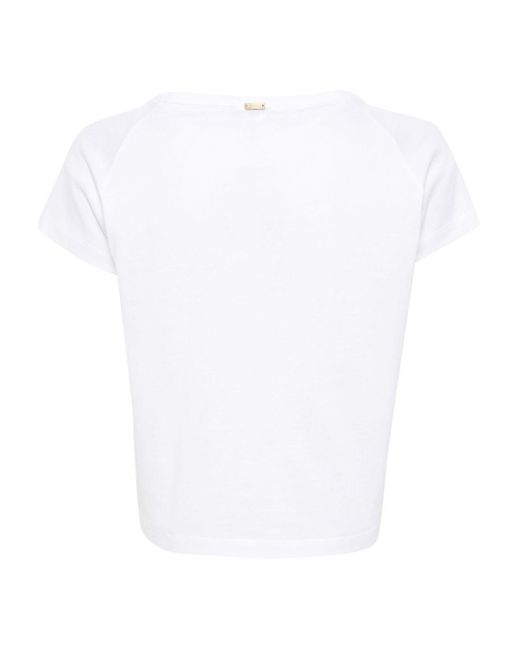 Herno White Corded-Lace Cotton T-Shirt