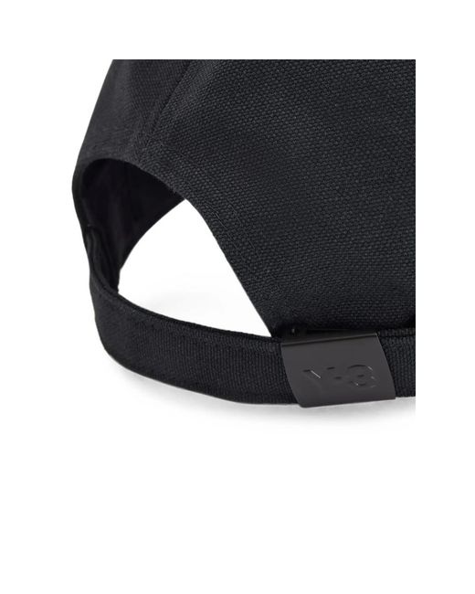 Y-3 Black Logo-Patch Baseball Cap for men