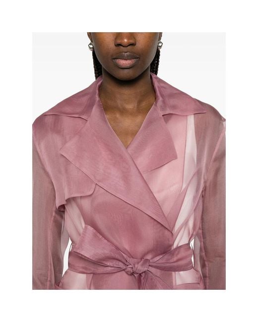Antonelli Pink Valmorea Belted Coat