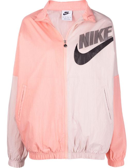 Nike Swoosh-print Lightweight Jacket in Pink | Lyst